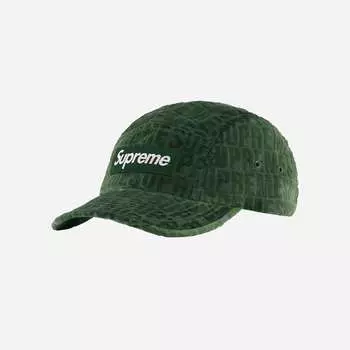 Кепка Supreme Velvet Pattern Оливковая 21FW -
