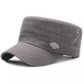 Кепка-тени для папы-джентльмена с плоским верхом, повседневная, для улицы, военная, бейсбольная, уникальная чёрный