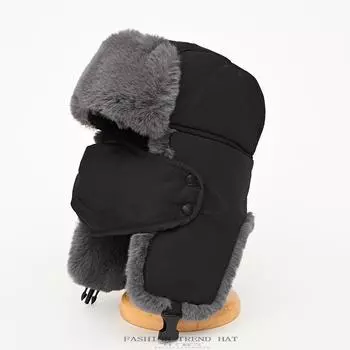 Кепка Thunderhead, мужская, осенне-зимняя, теплая, хлопковая, детская, защитная, плюшевая, велосипедная, для защиты ушей, Европа и США One Size тёмно-синий