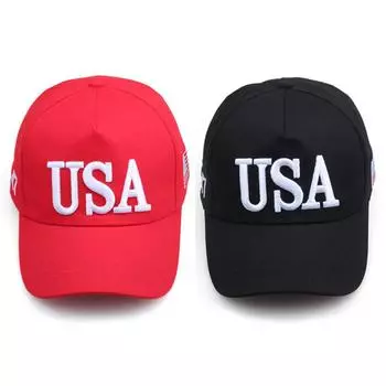 Кепка Трампа 2024 США Модная бейсбольная кепка Дышащая кепка Трампа для спорта на открытом воздухе красный