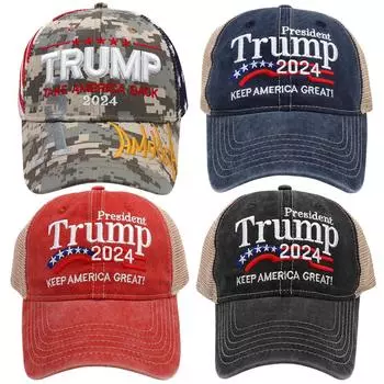Кепка Trump 2024 Duck Tongue, Keep America Great, модная спортивная кепка с 3D-вышивкой, регулируемая кепка президента для мужчин и женщин Dark Blue