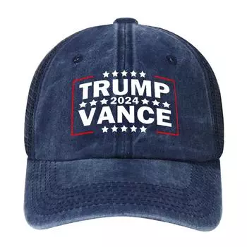 Кепка Trump Vance 2024, регулируемая бейсбольная кепка, хлопковые бейсболки, дышащая кепка Trump Shooting, унисекс, забавные подарки для мужчин и женщин Grey