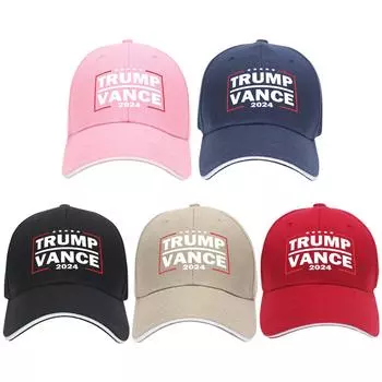 Кепка Trump Vance 2025 унисекс бейсбольная кепка дышащая модная бейсболка регулируемая вышитая кепка для папы для мужчин и женщин розовый