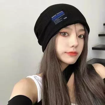 Кепка-тюрбан из хлопчатобумажной шерсти с нашивками чистого цвета для мужчин и женщин, весна-осень 2021 г. 56-58cm серый