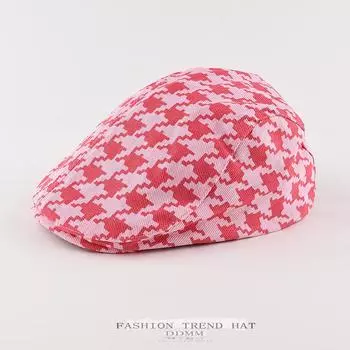 Кепка Тысяча Птичьих Гнезд, Женская Милая Кепка Сзади, С Утиным Языком, Англия Берет, Сто и Модный Шоу Лицо, Маленький M56-58cm