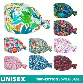 Кепка унисекс Baotou, кепка хирурга из чистого хлопка, рабочая кепка для стоматолога, шеф-повара, лаборатории, ветеринара, кепка шеф-повара, хирургическая шапка для женщин и мужчин One Size