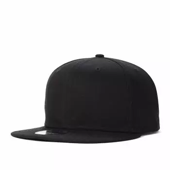 Кепка унисекс NEW ERA Snapback 9FIFTY FLAT BILL черная БЕСПЛАТНО (Новая эра) (для взрослых) (Размер регулируется) чёрный