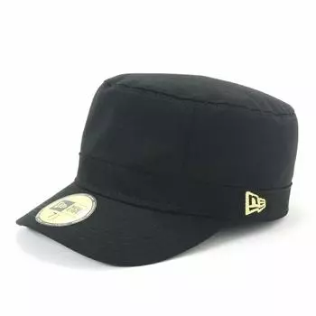Кепка утиная хлопковая [New Era] WM-01 черная/золотая