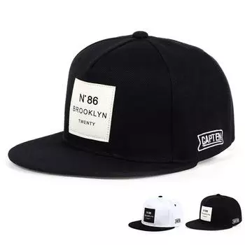 Кепка в стиле хип-хоп, мужская модная плоская шляпа Snapback, женская хлопковая шляпа от солнца чёрный