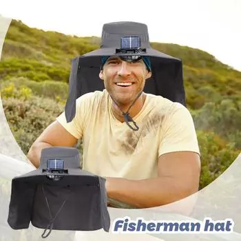 Кепка-веер от солнца, сочетающая в себе функции защиты от солнца и невидимый черный вентилятор, длительный срок службы батареи, легкий и портативный One Size