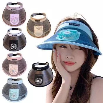 Кепка вентилятора для зарядки через USB, летняя кепка, охлаждаемая кепка для гольфа, солнцезащитная кепка, дышащая пустая кепка вентилятора с регулируемыми ремнями One Size фиолетовый