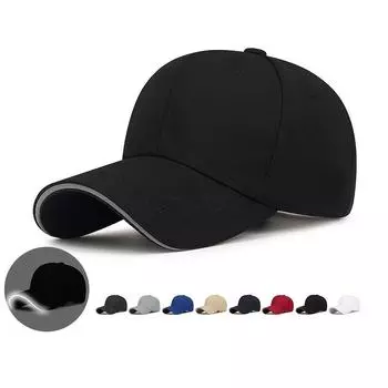 Кепка весна-осень для мужчин со светоотражающими полосками бейсбольная кепка для женщин для альпинизма солнцезащитный кепка чёрный