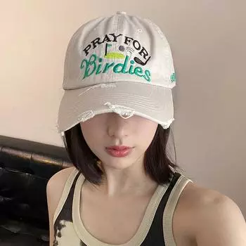 Кепка WN, американская ретро-кепка с вышитыми буквами, женская, с большой окружностью головы, с широкими полями, с мягким верхом, бейсболка с изображением маленького лица Adjustable