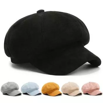 Кепка восьмиугольная шляпа художника поступление женская солнцезащитная кепка газетчика берет берет для вождения газетчика Гэтсби новое поступление шляпа Бейкер остроконечная 58cm жёлтый