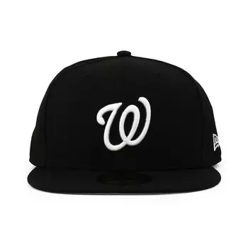 Кепка высшей лиги 59FIFTY Washington Nationals FITTED WASHINGTON NATIONALS черная [New Era] [MLB TEAM-BASIC CAP] (7-1/4 (приблизительно. 57,7 см)) [Элемент]