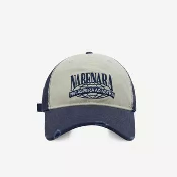 Кепка женская уличная мода контрастного цвета с рваным мягким верхом бейсболка мужская трендовая брендовая кепка с вышитым алфавитом M56-58cm чёрный