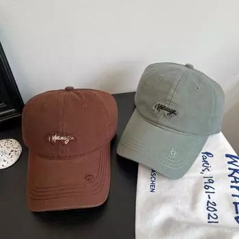 Кепка женская весна-лето Tide Match Letter Holes модная уличная молодежная бейсболка солнцезащитная кепка M56-58cm чёрный