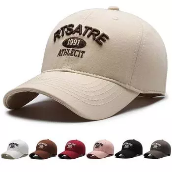 Кепка женская вышитая буква солнцезащитная шляпа бейсболка для мужчин чёрный