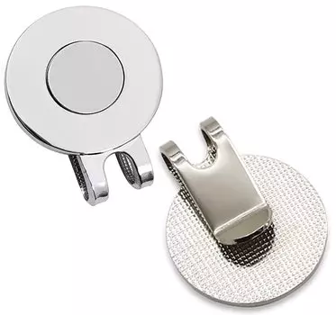 Кепки для гольфа Adhere Golf Marker с зажимом для гольфа без шарикового маркера, 2 шт. (Никелированные, 2 шт.) серебряный