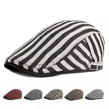 Кепки газетчика для мужчин, берет, весенне-летняя кепка, женская дышащая полосатая кепка вперед, шляпы художников Гэтсби, шляпа плюща, Hombre Boina 55-60cm бежевый