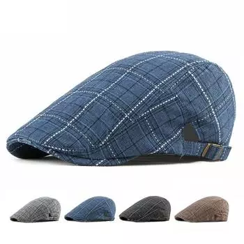 Кепки газетчика для мужчин, британский винтажный берет, мужская клетчатая шляпа вперед, летние береты, шляпы художников в стиле Гэтсби, Gorro Hombre Boina 55-60cm светло-серый
