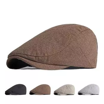 Кепки газетчика для мужчин, тонкая дышащая кепка, мужские однотонные береты, женские винтажные британские плоские кепки, шляпы художников в стиле Гэтсби 54-59cm светло-серый