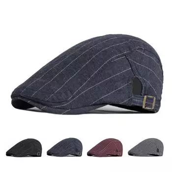 Кепки газетчика для мужчин, весенне-летние тонкие дышащие береты, мужские винтажные кепки в британском стиле, женские плоские кепки, шляпы художников в стиле Гэтсби, шляпа плюща 55-59cm чёрный