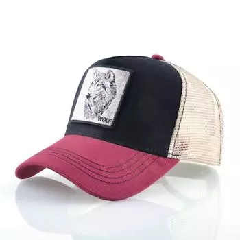 Кепки Snapback, летняя дышащая бейсболка, женская крутая уличная одежда, шляпы в стиле хип-хоп с волками и дальнобойщиками 56-60cm