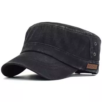 Кепки в стиле милитари из стираного хлопка, повседневная шляпа с плоским цилиндром для мужчин и женщин, армейская кепка, регулируемая, уникальный дизайн, винтажная, на четыре сезона Adjustable 56-60cm