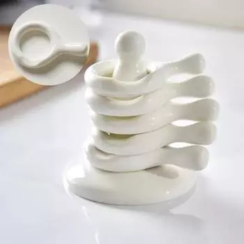 Керамическая 5-уровневая подставка для ложки, подушка для домашнего использования, подставка для палочек для еды в японском стиле, керамическая подставка для палочек для еды для домашней посуды Regular