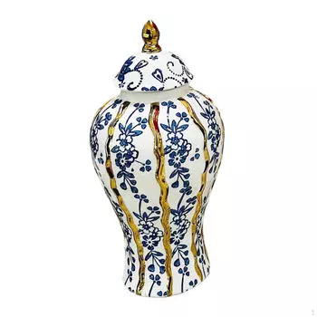 Керамическая банка для чая, жестяная фарфоровая банка для имбиря, китайская ваза для цветов с орнаментом, горшок для хранения XS