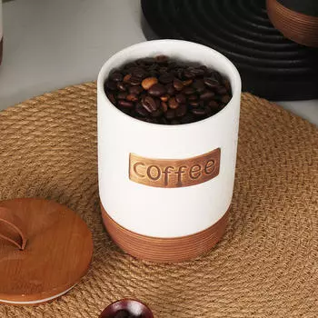 Керамическая банка для хранения, герметичный контейнер, держатель, современная герметичная бутылка для соли для сервировки на кухне Coffee