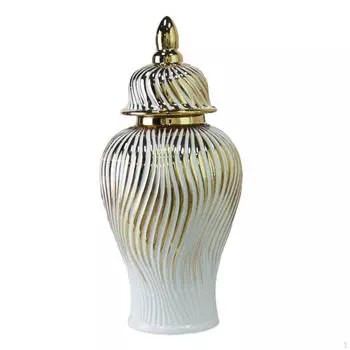 Керамическая банка для хранения имбиря с крышкой, украшение для стола, украшение для стола с тонкой глазурью, украшение для офиса