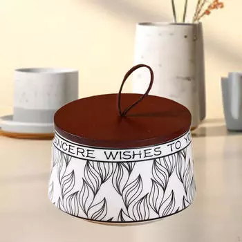 Керамическая банка для хранения продуктов питания и ручка, декоративная банка для чая, для зерновых закусок, домашних животных Grass