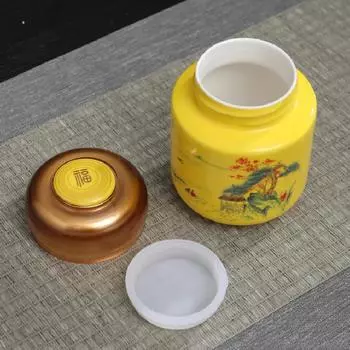 Керамическая банка для пасты, герметичная банка для китайской медицины, бутылка для хранения порошка, пищевая жидкость, герметичная силиконовая банка, влагонепроницаемая коробка для чая