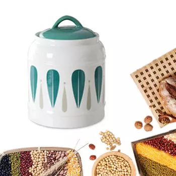 Керамическая банка с герметичной крышкой для хранения продуктов питания, фарфоровый сухой контейнер, банка для чая, лакомство для домашних животных 13cmx17cm