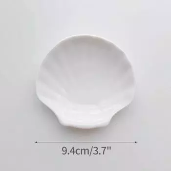 Керамическая белая ракушка тарелка лотки для хранения ювелирных изделий креативная фигурная тарелка обеденная тарелка бытовая посуда для завтрака реквизит для фотосъемки