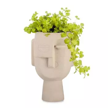 Керамическая бежевая ваза «Большое человеческое лицо» | Вазы для домашнего декора Декоративная ваза для сухоцветов и пампасной травы — набор из 1 шт. Последние