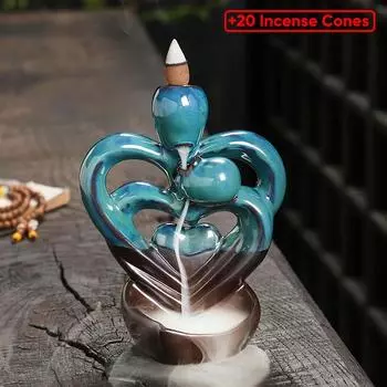 Керамическая благовонная печь Flowback Художественная концепция Декор водопада Благовонная печь Ручная работа Йога благовония