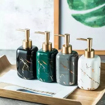 Керамическая бутылка для мыла для ванной комнаты Съемный насос Бутылка для шампуня Современная бутылка для мыла для рук Дозатор для жидкого мыла Кухонное моющее средство