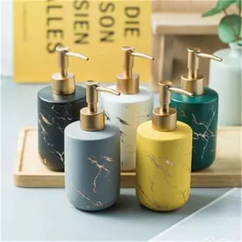 Керамическая бутылка для мыла для ванной комнаты Съемный насос Бутылка для шампуня Современная бутылка для мыла для рук Дозатор для жидкого мыла Кухонное моющее средство