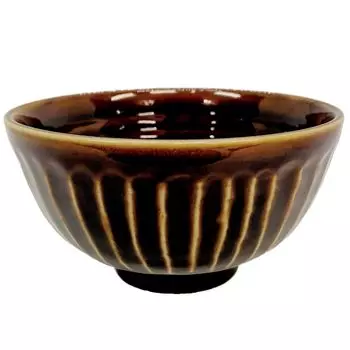 Керамическая чаша для чая Yamaki, диаметр 11,5 x высота 6 см, стильная, фарфор Mino, можно использовать в микроволновой печи и мыть в посудомоечной машине, сделано в Японии, Shinogi (Коричневый, 1 шт.)