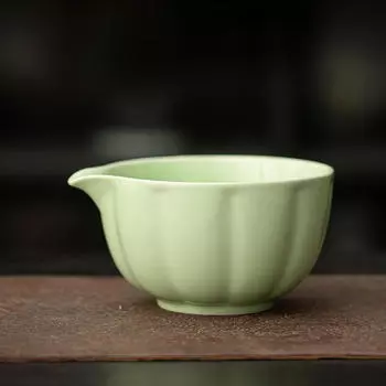 Керамическая чаша для матча, подарочная чашка, инструмент для приготовления чая, смешивание с носиком для кухни зелёный