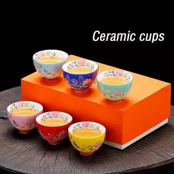 Керамическая чашка для чая с эмалевым покрытием, фарфоровая чаша для чая, чашки для эспрессо, керамическая кружка для кофе, кружки для послеобеденного чая, кофейные чашки, 1 шт. 65ml