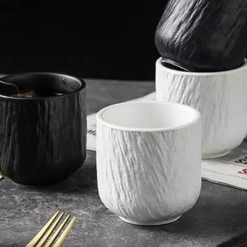 Керамическая чашка для чая с креативной текстурой из камня, кофейная чашка, бытовая однотонная чашка для молока, сока, винные чашки, специальный чайный сервиз для ресторана