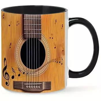 Керамическая чашка для кофе с изоляцией для гитаристов и уникальным узором, подходит для горячих и холодных напитков, керамика