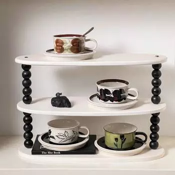 Керамическая чашка для кофе в стиле ретро из финской керамики, набор из чашки и блюдца для латте в средневековом стиле с цветочным узором, чашка для послеобеденного чая с подносом 250ml