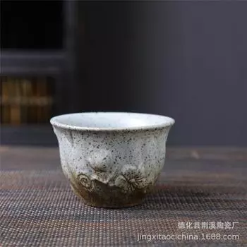 Керамическая чашка для кунг-фу, чашка для чая из грубой керамики, ретро керамическая чашка, чайная пиала ручной работы, бытовая мастер-чашка, одинарная чашка