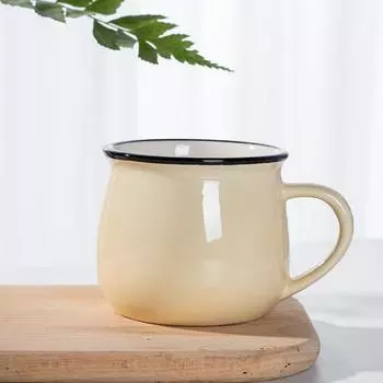 Керамическая чашка для молока 300/400 мл, скандинавская чайная чашка, классическая кофейная кружка, гостиная S бежевый
