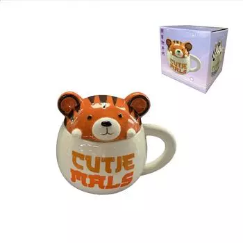 Керамическая чашка для воды с милыми животными, 3D персонализированная креативная кружка, чашка для молока, чашка для кофе, подарок